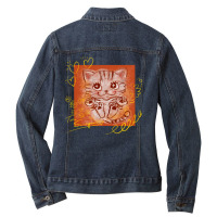 American Shorthair, American Shorthair Art, American Shorthair Vintage Ladies Denim Jacket | Artistshot