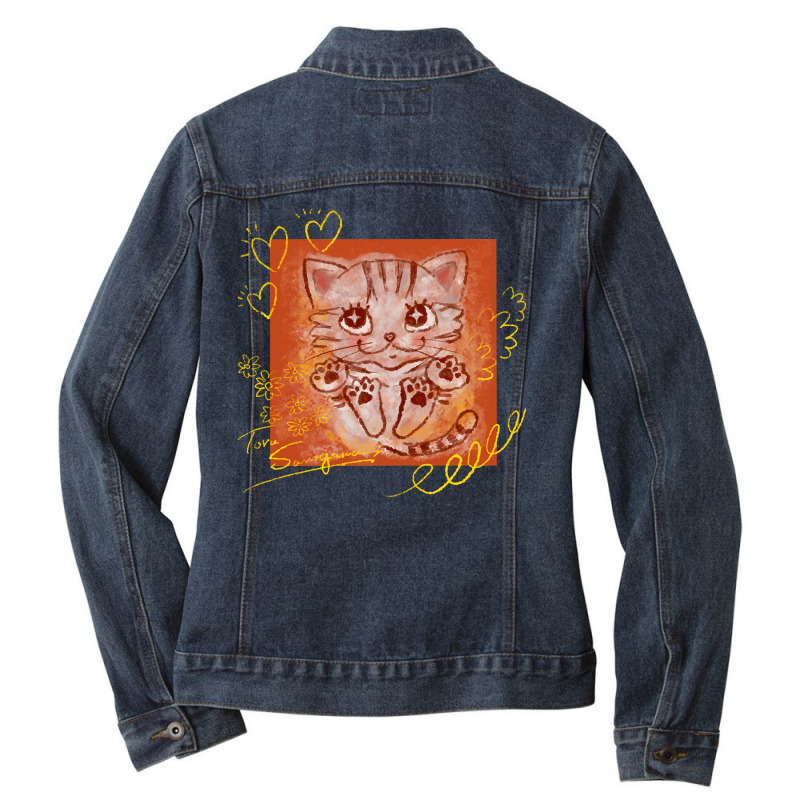 American Shorthair, American Shorthair Art, American Shorthair Vintage Ladies Denim Jacket by cm-arts | Artistshot