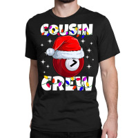 Billiard 7 Ball Play Pool Cousin Crew Christmas Lights Classic T-shirt | Artistshot