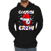 Billiard 7 Ball Play Pool Cousin Crew Christmas Lights Lightweight Hoodie | Artistshot