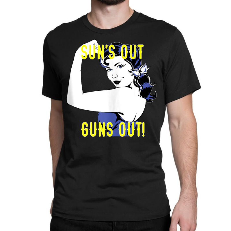 Sun's Out Guns Out With Rosie Tank Top Classic T-shirt by lukaegawaefu | Artistshot