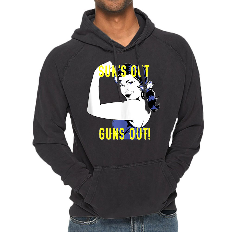 Sun's Out Guns Out With Rosie Tank Top Vintage Hoodie by lukaegawaefu | Artistshot