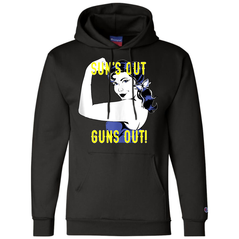 Sun's Out Guns Out With Rosie Tank Top Champion Hoodie by lukaegawaefu | Artistshot