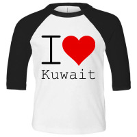 I Love Kuwait Toddler 3/4 Sleeve Tee | Artistshot