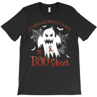 Hypopharyngeal Cancer Is Boo Sheet Burgundy Ivory Ribbon T-shirt | Artistshot