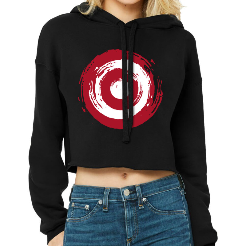 Grunge Target Cropped Hoodie by cm-arts | Artistshot