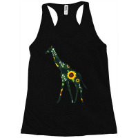 Giraffe Sunflower Girl Floral Ruminant Hawaiian Women Gift Racerback Tank | Artistshot