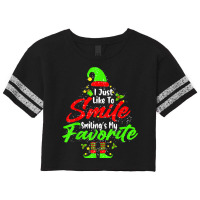 Smiling Is My Favorite Cute Christmas Elf Matching Family Scorecard Crop Tee | Artistshot