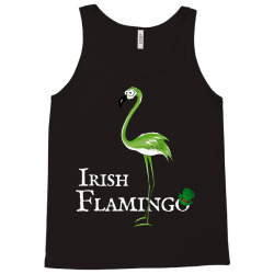 funky irish flamingo green bird st pattys day t shirt Tank Top | Artistshot