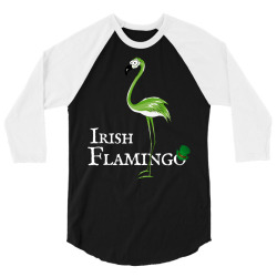 funky irish flamingo green bird st pattys day t shirt 3/4 Sleeve Shirt | Artistshot