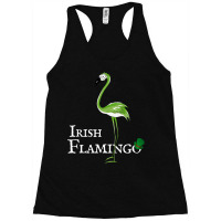 Funky Irish Flamingo Green Bird St Pattys Day T Shirt Racerback Tank | Artistshot