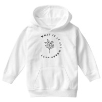 What If It All Works Out Floral Quote, Mental Health Anxiety T Shirt Youth Hoodie | Artistshot