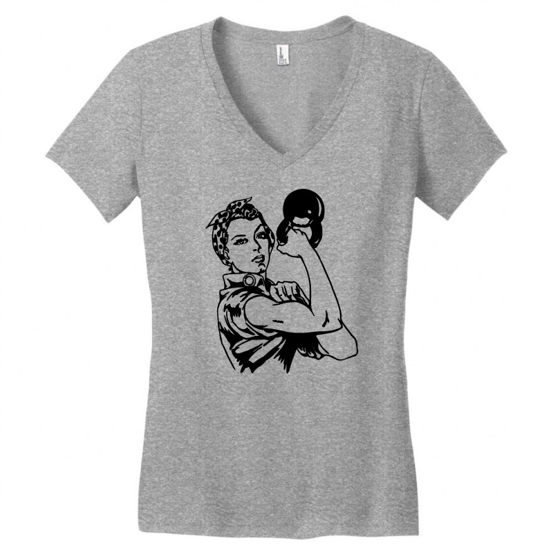 Kettlebell Crossfit (2) Women's V-neck T-shirt | Artistshot