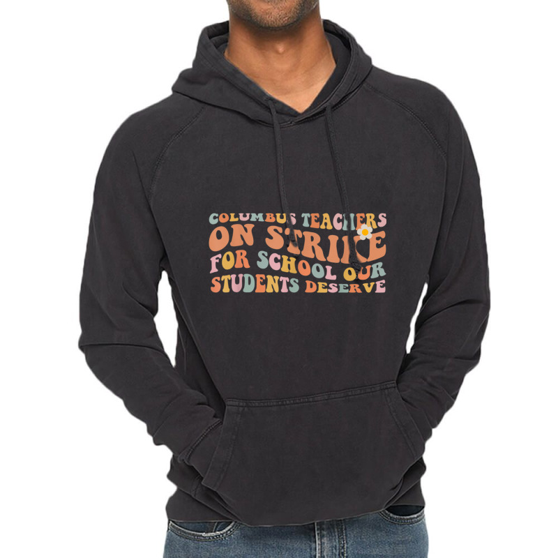 Columbus Teacher Strike Vintage Hoodie by cm-arts | Artistshot