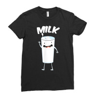 Milk Glass Halloween Costume Smiling Pun Funny Gift T Shirt Ladies Fitted T-shirt | Artistshot