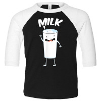 Milk Glass Halloween Costume Smiling Pun Funny Gift T Shirt Toddler 3/4 Sleeve Tee | Artistshot