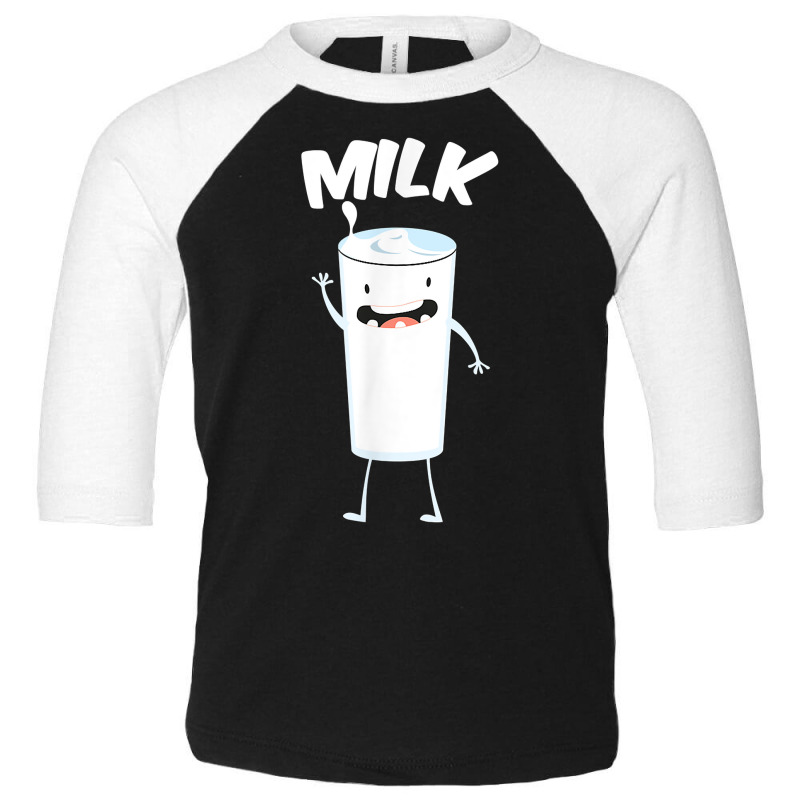 Milk Glass Halloween Costume Smiling Pun Funny Gift T Shirt Toddler 3/4 Sleeve Tee by fashyshaevozho | Artistshot