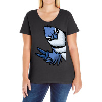 Bird Expert T  Shirt Blue Jay Bird Cyanocitta Cristata T  Shirt Ladies Curvy T-shirt | Artistshot