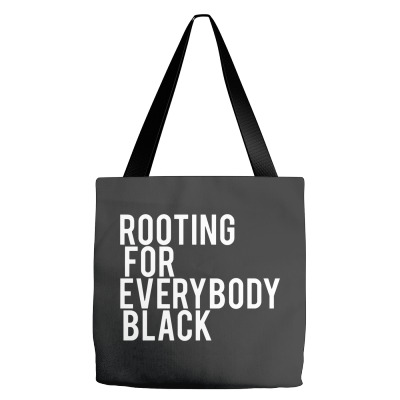 Rooting For Everybody Black Tote Bags Designed By Picisan75