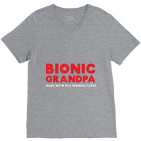 Mens Bionic Grandpa Knee Hip Replacement 90 Original Parts V-neck Tee | Artistshot