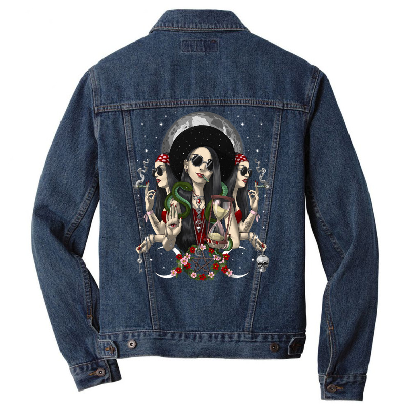 Hecate Triple Moon Goddess, Hecate Triple Moon Goddess Art, Hecate Tri Men Denim Jacket by SHYYTTR567 | Artistshot