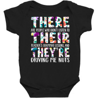 There Their They're Shirt Grammar Teacher, There Their They're Shirt G Baby Bodysuit | Artistshot