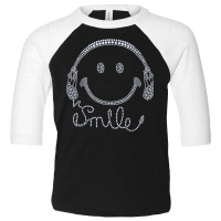 Smile Headphone Rhinestone Design For Woman Birthday Gril Toddler 3/4 Sleeve Tee | Artistshot