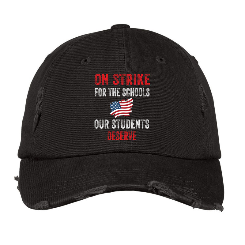 On Strike For The Schools Our Students Deserve Vintage Cap by cm-arts | Artistshot