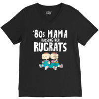 Mademark X Rugrats 80s Mama Raising Her Rugrats Phil & Lil V-neck Tee | Artistshot