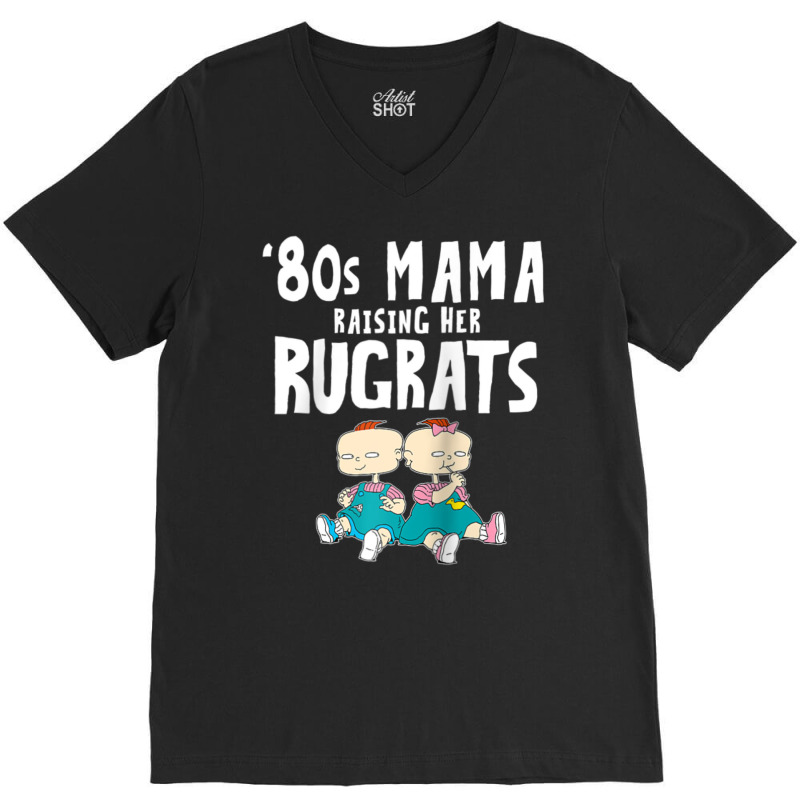 Mademark X Rugrats 80s Mama Raising Her Rugrats Phil & Lil V-Neck Tee by Kandurip541 | Artistshot