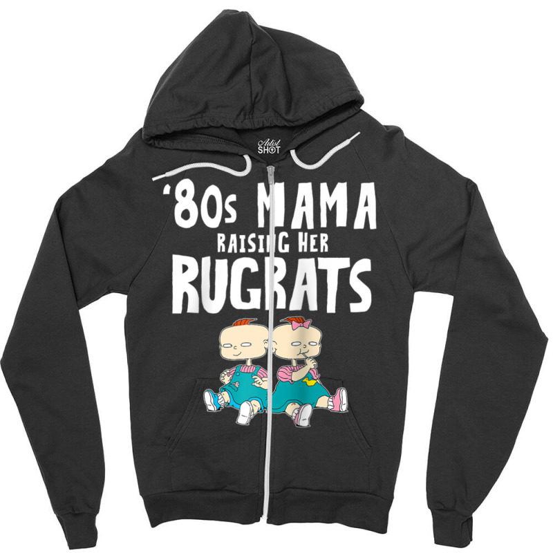 Mademark X Rugrats 80s Mama Raising Her Rugrats Phil & Lil Zipper Hoodie by Kandurip541 | Artistshot