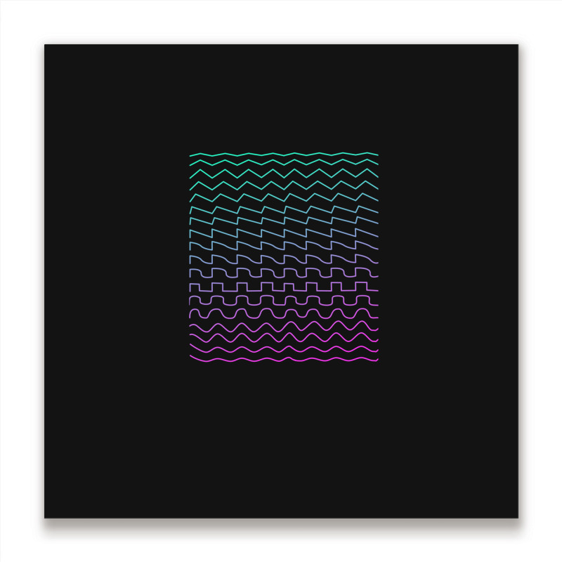 Synthesizer Waveforms Metal Print Square | Artistshot