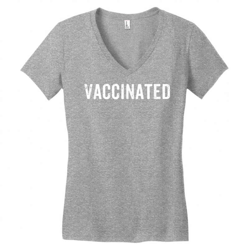 Vaccinated Pro Vaccine T Shirt Women's V-Neck T-Shirt by raedobawov | Artistshot