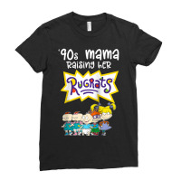 Mademark X Rugrats 90s Mama Raising Her Rugrats Full Gang Ladies Fitted T-shirt | Artistshot