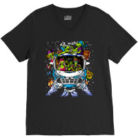 Hippie Aliens Trip, Hippie Aliens Trip Painting, Hippie Aliens Trip Vi V-neck Tee | Artistshot