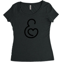 Love Heart Letter E 1 Women's Triblend Scoop T-shirt | Artistshot