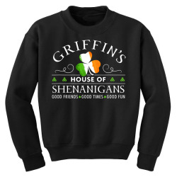 griffin shirt house of shenanigans st patricks day t shirt Youth Sweatshirt | Artistshot
