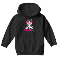 Milk Cow Loves Music Livestock Breeder Organic Farmer Youth Hoodie | Artistshot