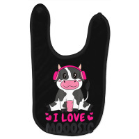 Milk Cow Loves Music Livestock Breeder Organic Farmer Baby Bibs | Artistshot