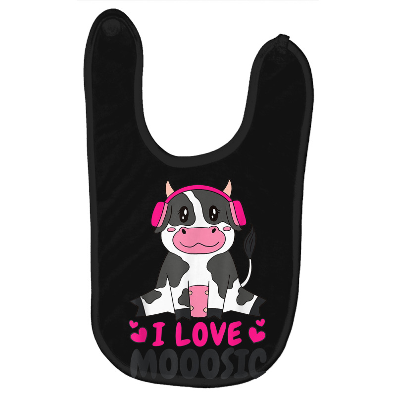 Milk Cow Loves Music Livestock Breeder Organic Farmer Baby Bibs by Outpost | Artistshot