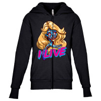 I Live (remastered) Youth Zipper Hoodie | Artistshot