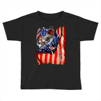 Fishing Hooked American Flag, Fishing Hooked American Flag Art, Fishin Toddler T-shirt | Artistshot