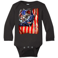 Fishing Hooked American Flag, Fishing Hooked American Flag Art, Fishin Long Sleeve Baby Bodysuit | Artistshot