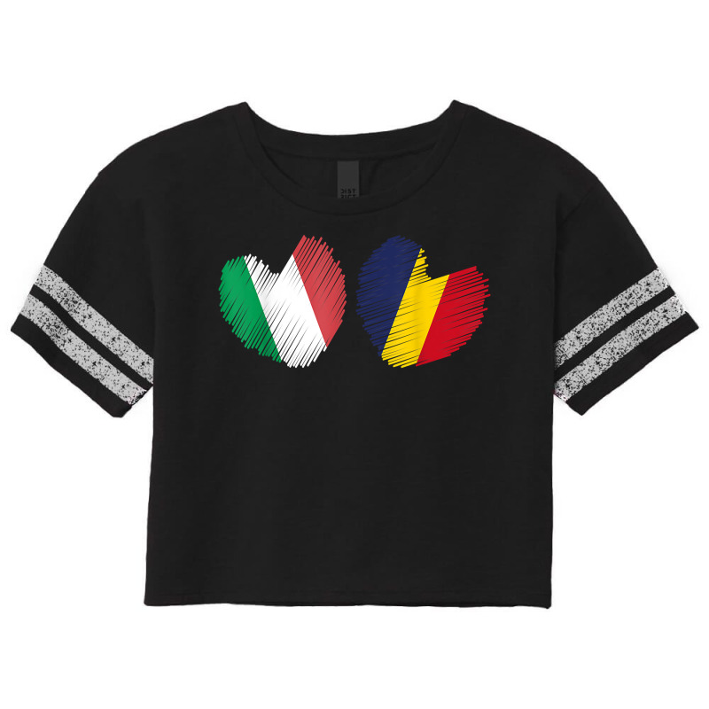 Romania Italy Heart Italian Flag Romanian Flag Love Heart T Shirt Scorecard Crop Tee by qozhytyzhyshy | Artistshot