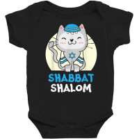 Shabbat Shalom Cat Lover Holy Day Judaism Yom Kippur T Shirt Baby Bodysuit | Artistshot