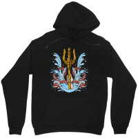 Poseidon Trident, Poseidon Trident Painting, Poseidon Trident Vintage, Unisex Hoodie | Artistshot