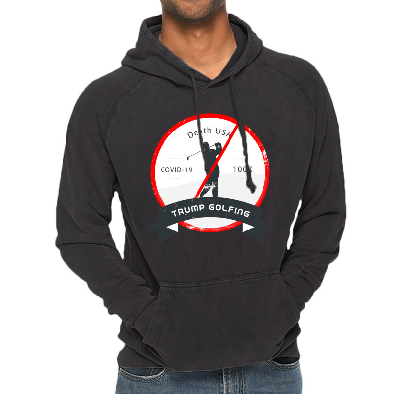 Stop Trump Golfing Vintage Hoodie | Artistshot