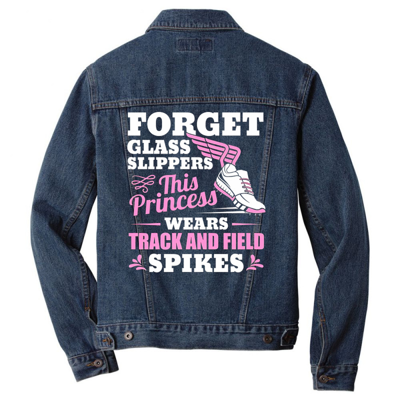 Track And Field Sport Runners, Funny Track Quotes College, Athletes Ru Men Denim Jacket by SHYYTTR567 | Artistshot