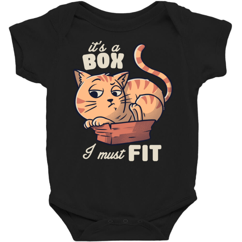 It?s A Box I Must Fit - Cute Funny Cat Gift Baby Bodysuit by cm-arts | Artistshot