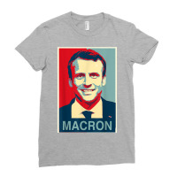 Emmanuel Macron   Obama Style Ladies Fitted T-shirt | Artistshot